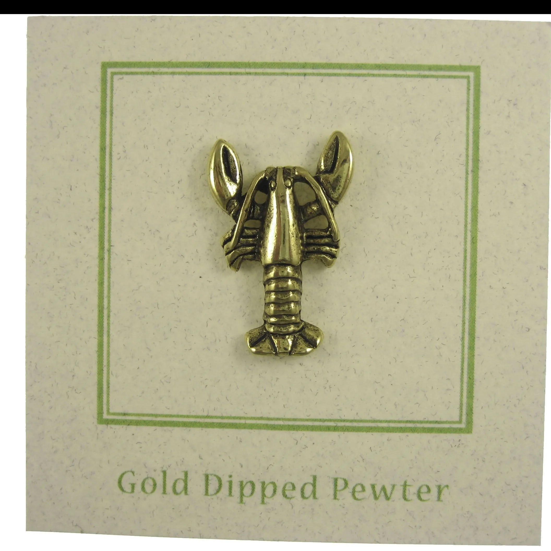 Lobster Gold Lapel Pin