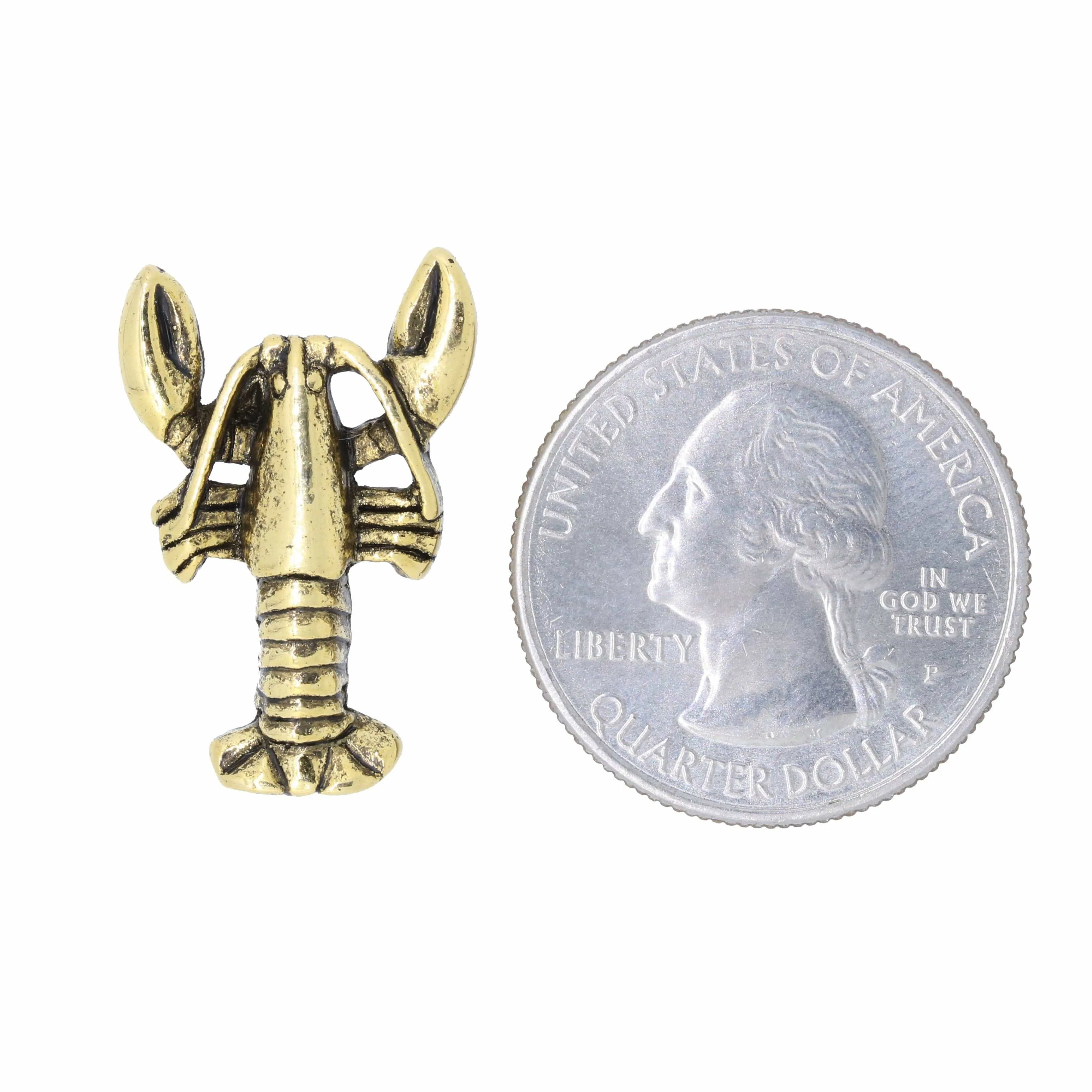 Lobster Gold Lapel Pin