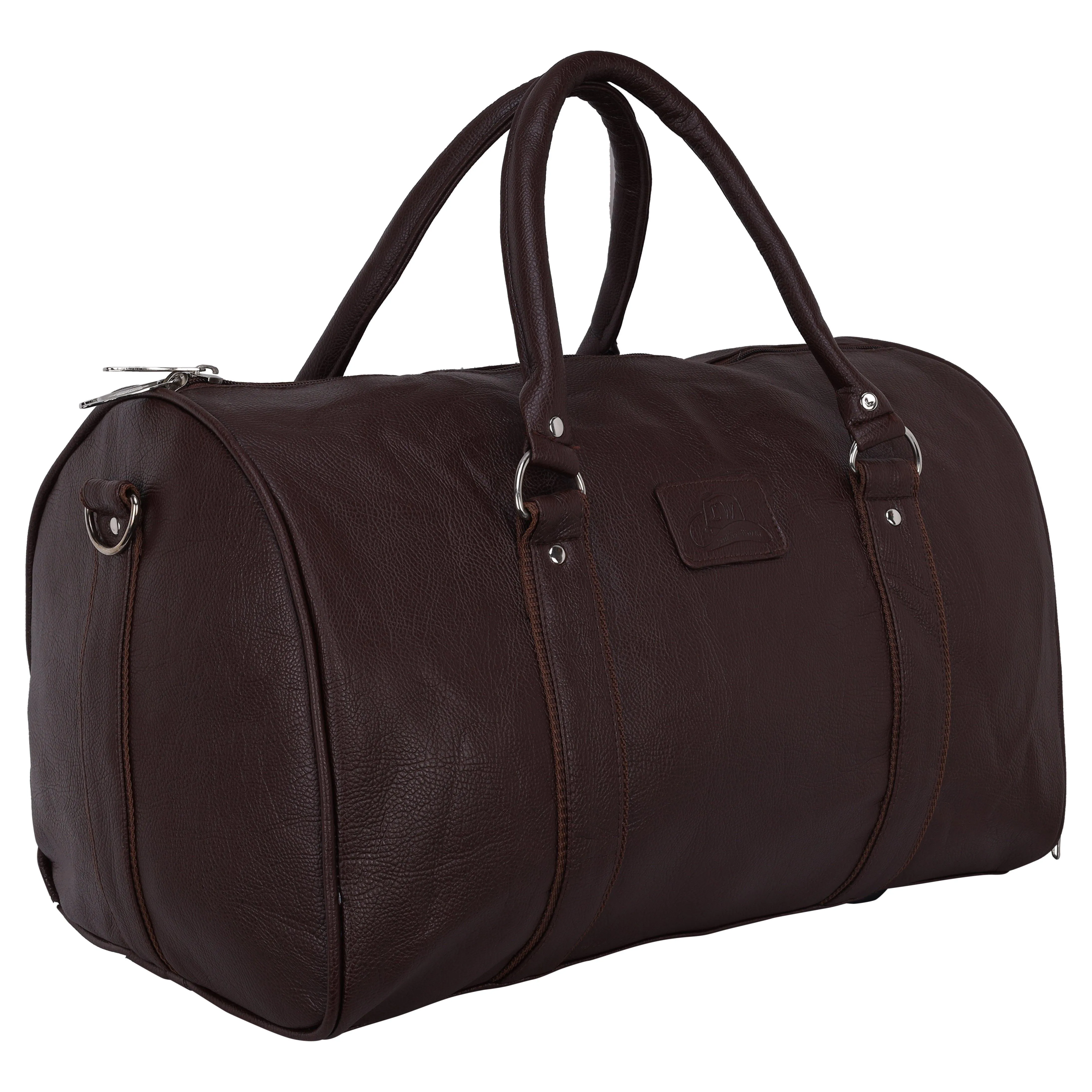 Luxurious Synthetic Leather Travel Duffel Bag with Shoe Compartment