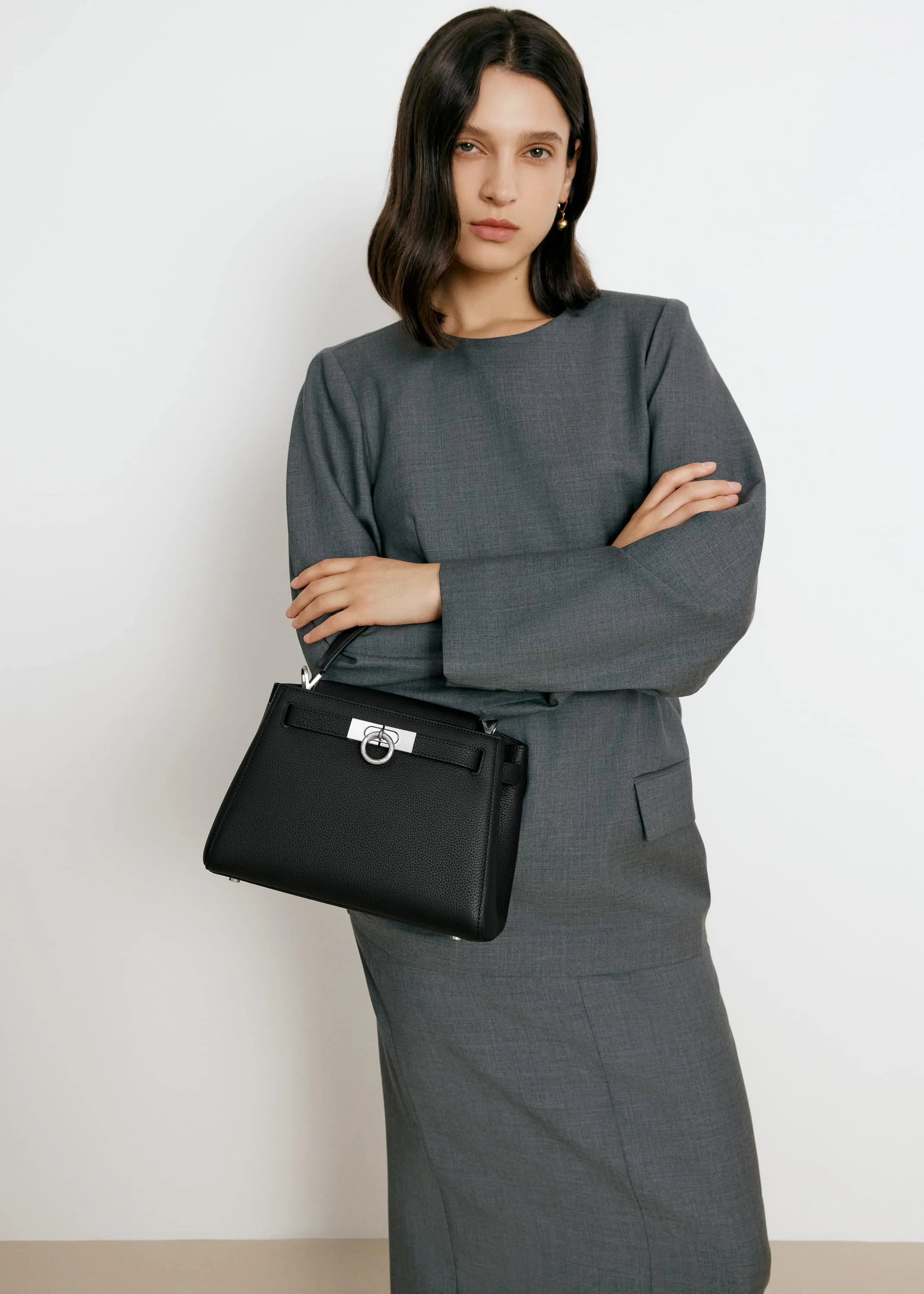 Madison Top Handle Bag - Pebbled