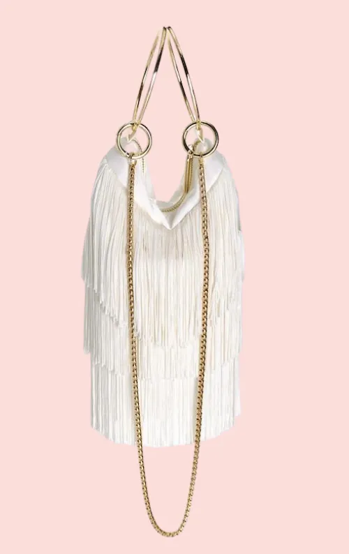 Margot Fringe Bag - Ivory