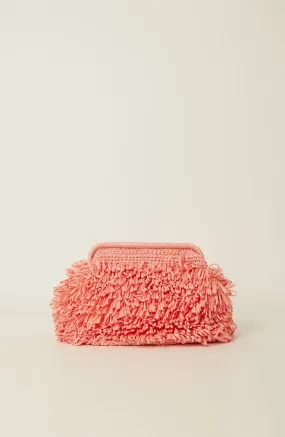 Melia Fringe Clutch - Coral