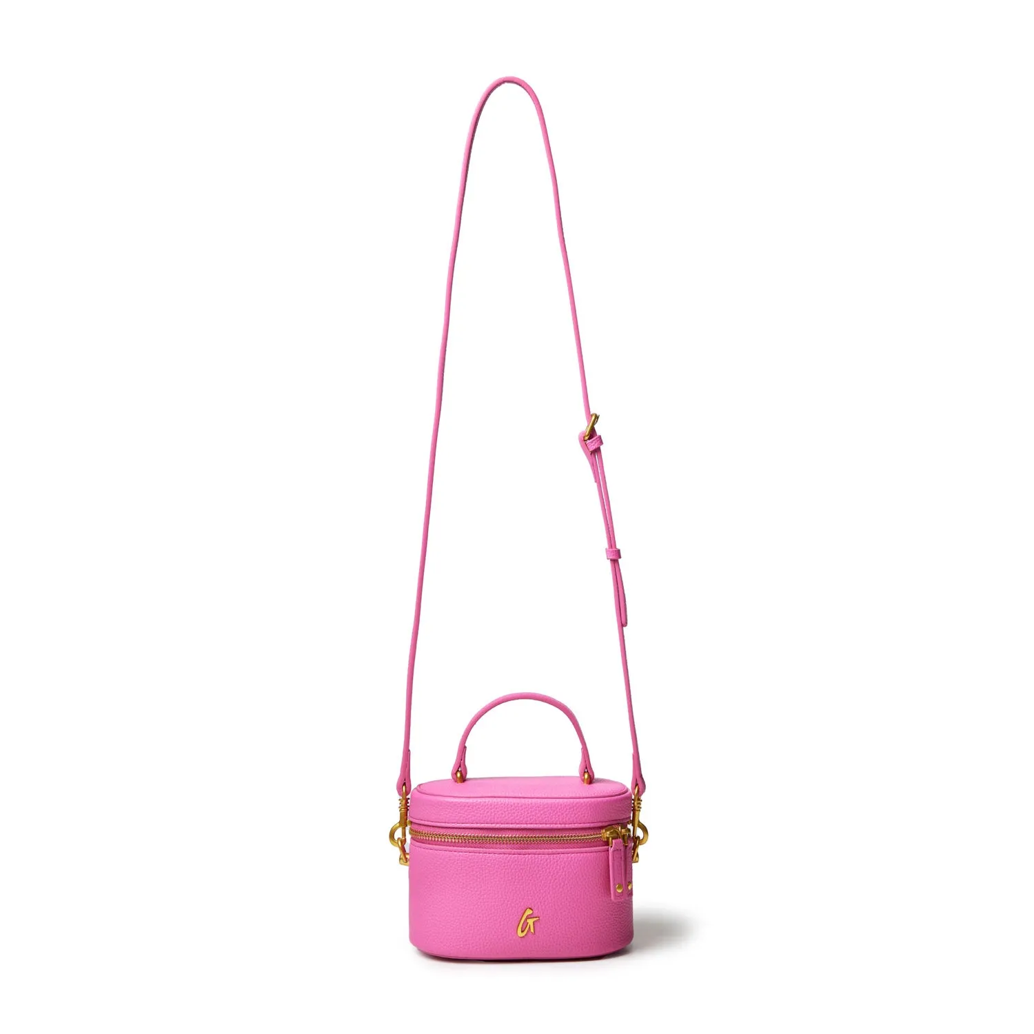 MINI PEBBLE VANITY BAG - HOT PINK