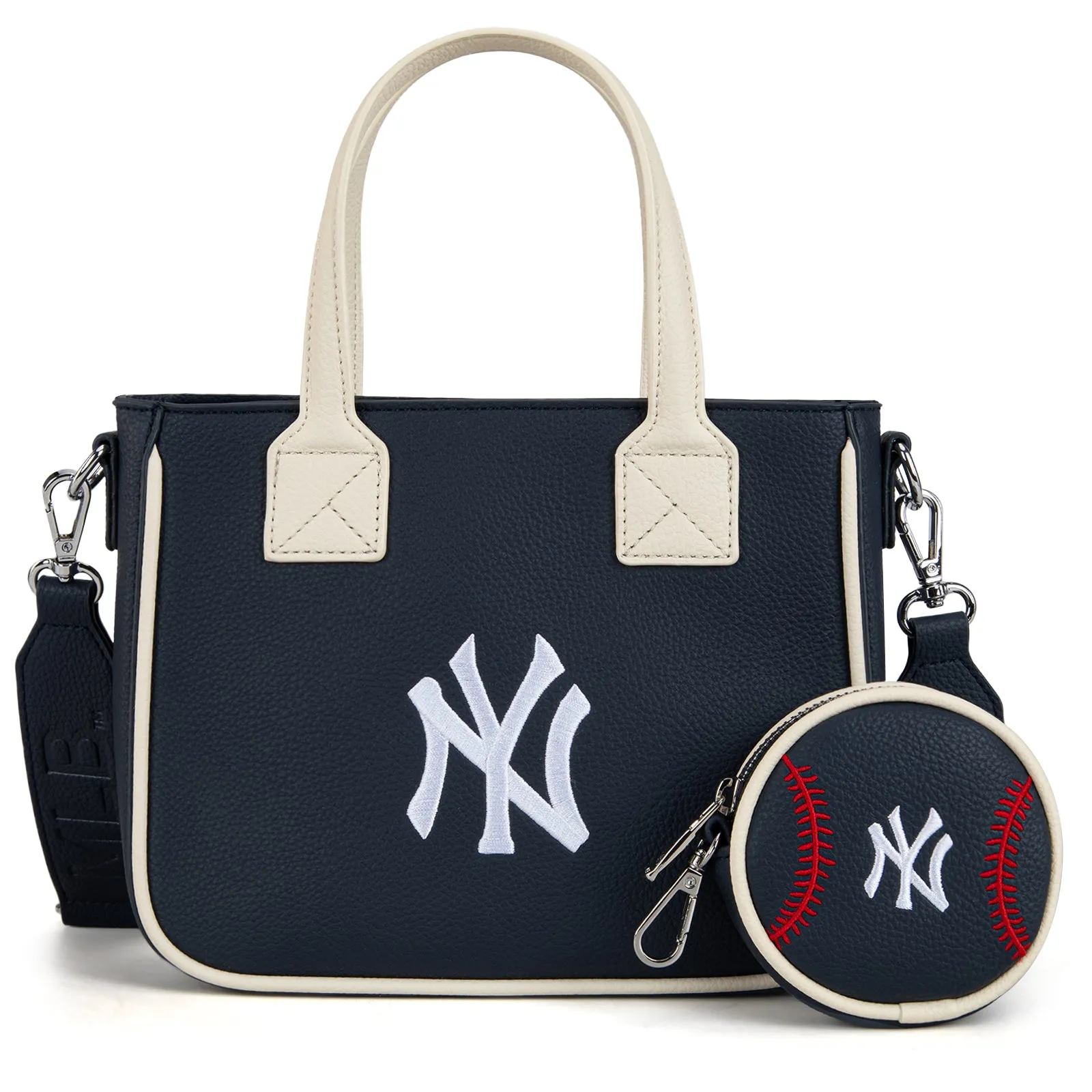 MLB-NY103  MLB  New York Yankees Team Tote/Crossbody with Baseball Coin Pouch