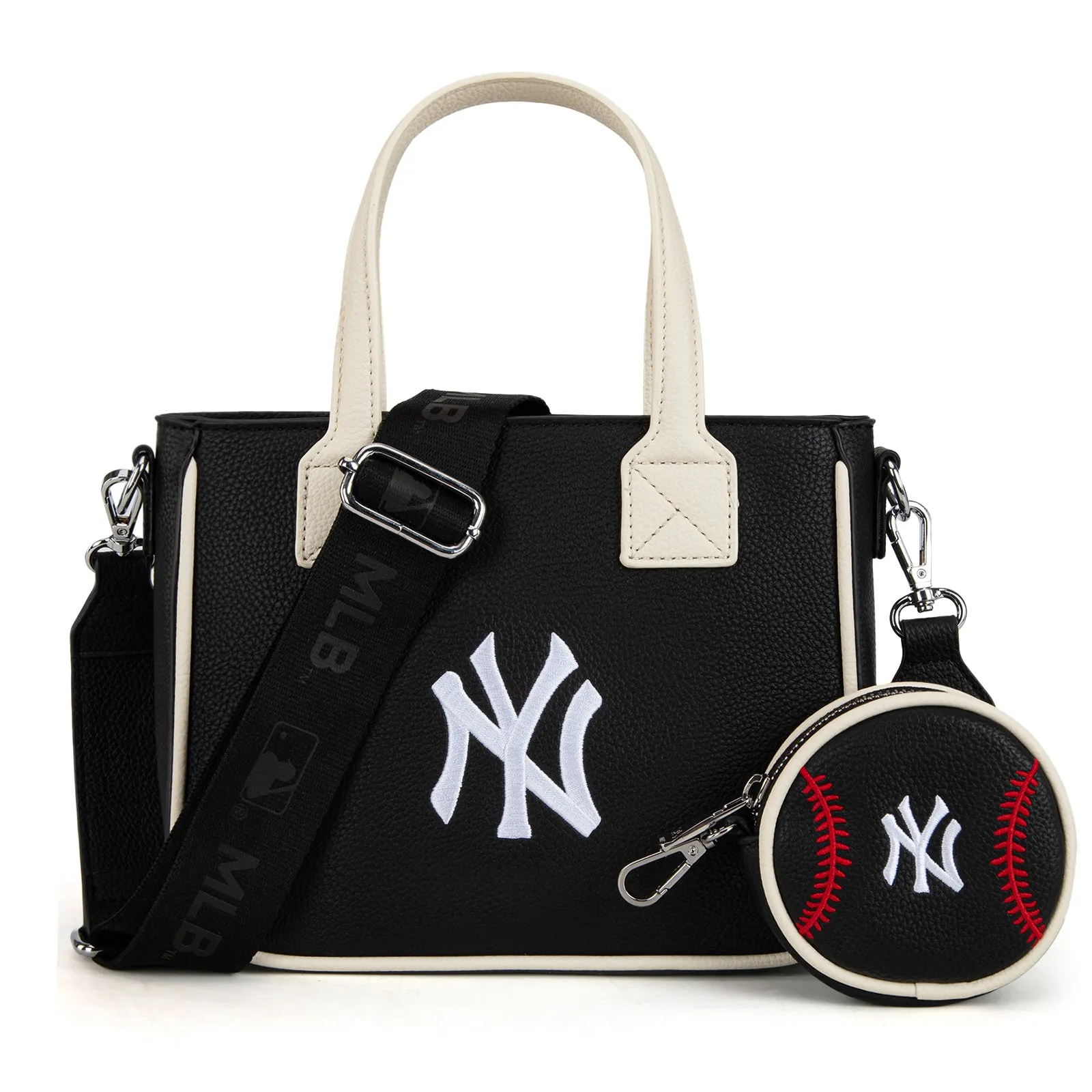 MLB-NY103  MLB  New York Yankees Team Tote/Crossbody with Baseball Coin Pouch