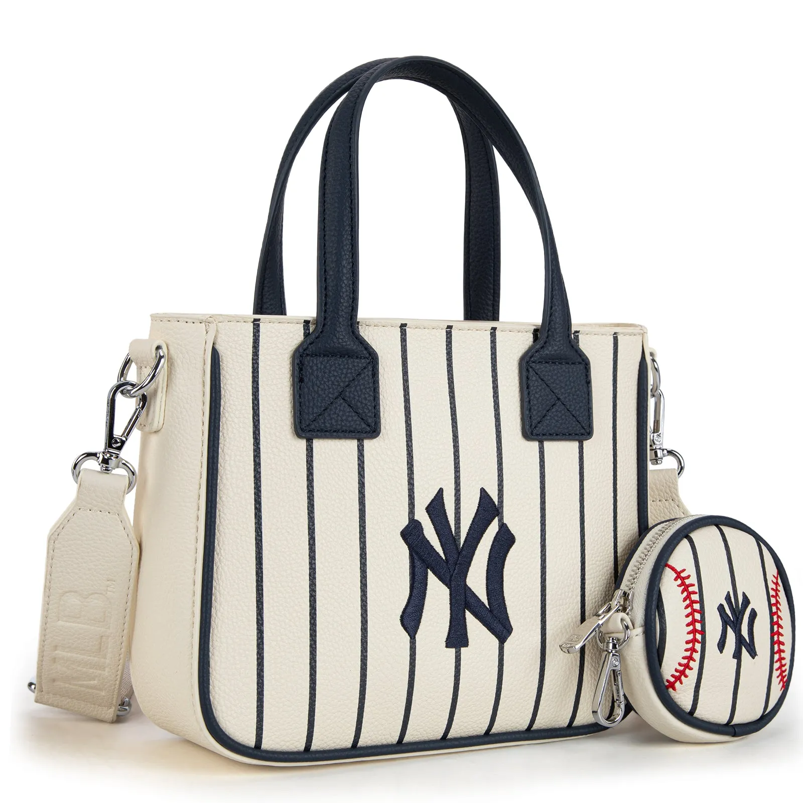 MLB-NY103  MLB  New York Yankees Team Tote/Crossbody with Baseball Coin Pouch