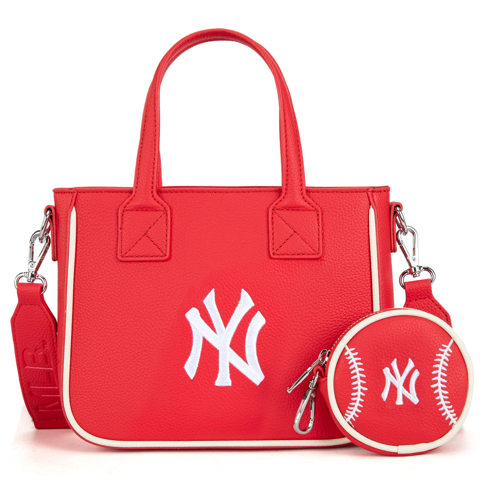 MLB-NY103  MLB  New York Yankees Team Tote/Crossbody with Baseball Coin Pouch