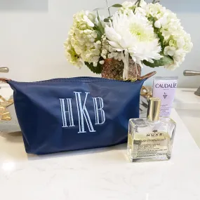 Monogram and Personalized Nylon Make Up Pouch