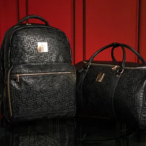 Monogram Leather 2 Bag Set (Commuter and Duffle)