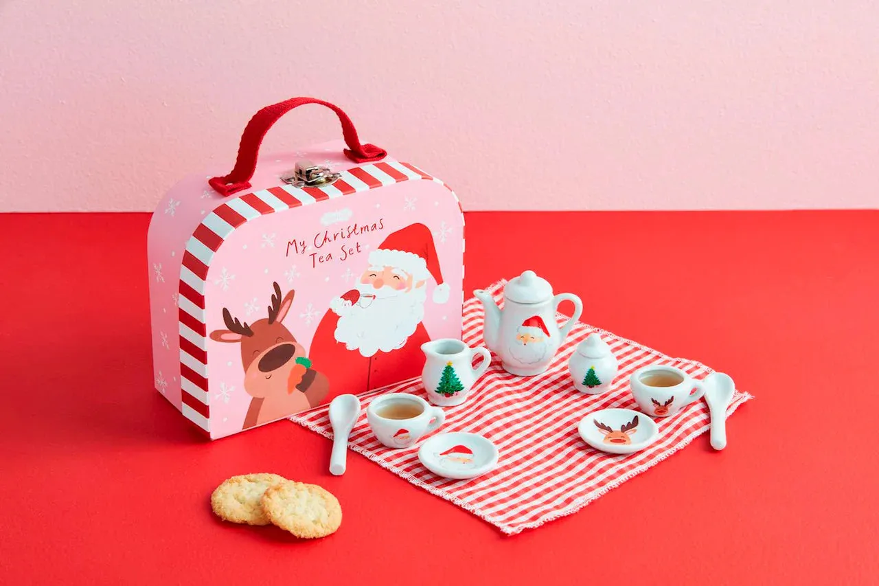 Mud Pie Christmas Tea Set