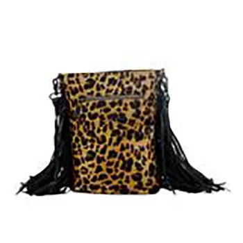 Myra Bags Cool Pool HairOn Bag & Fringe Leopard Print Bag