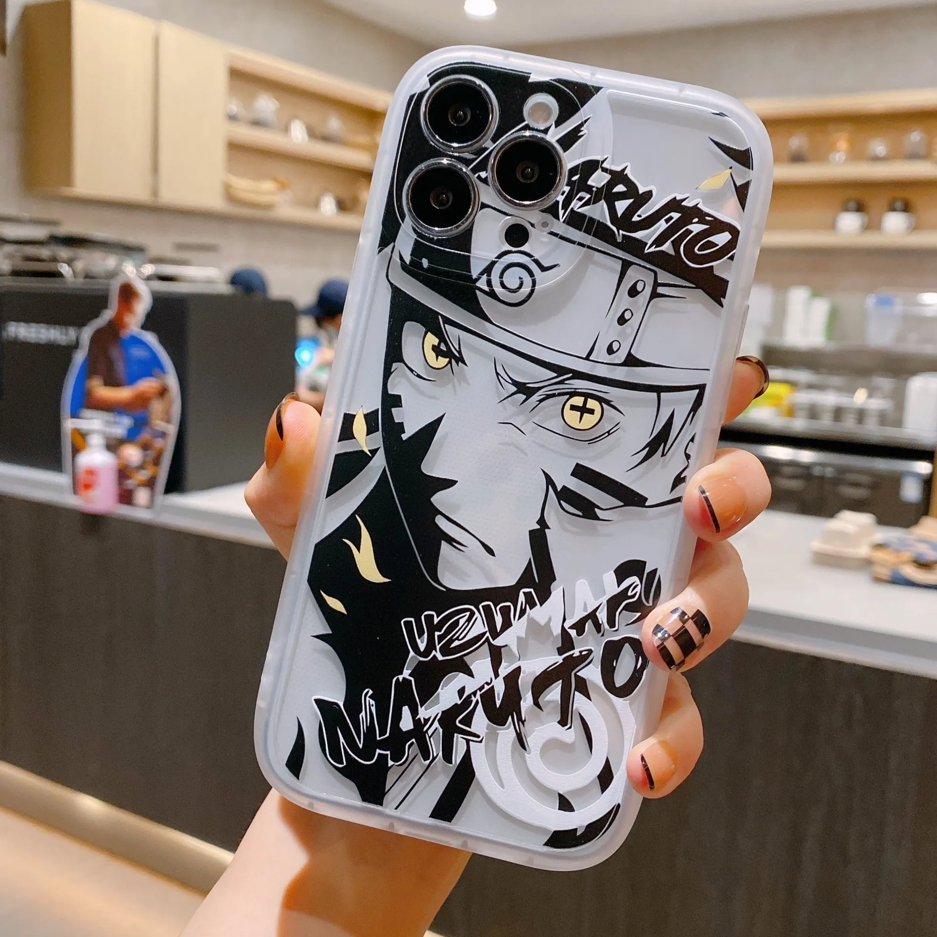 Narutoing Anime Transparent Shockproof Back Cover For iPhone 11 12 13 14 Pro Max Case