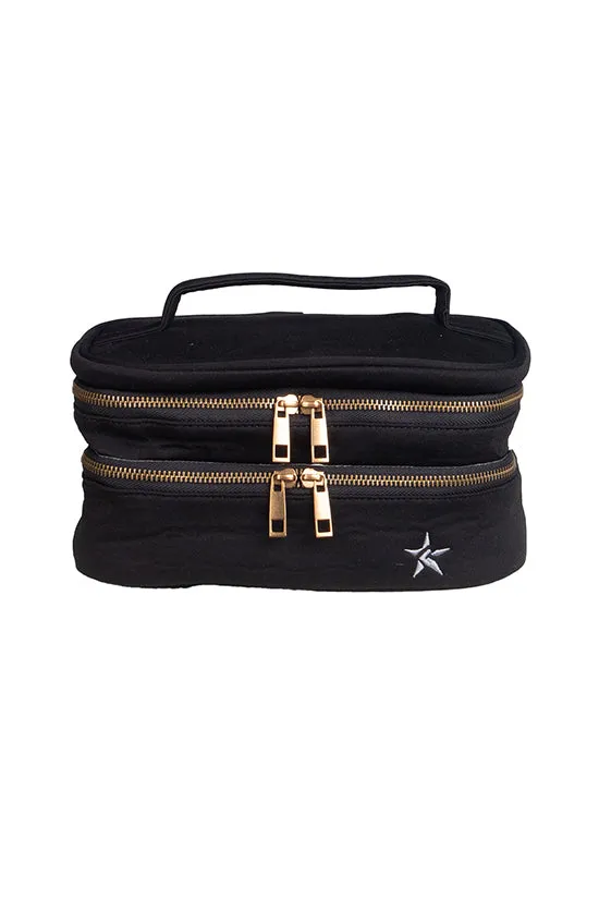 Neoprene in Black Rebel Glam & Go Travel Case with Black Zipper