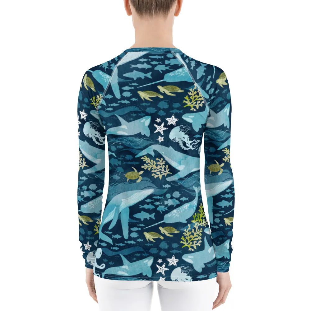 Ocean Life Rash Guard Top (POD)