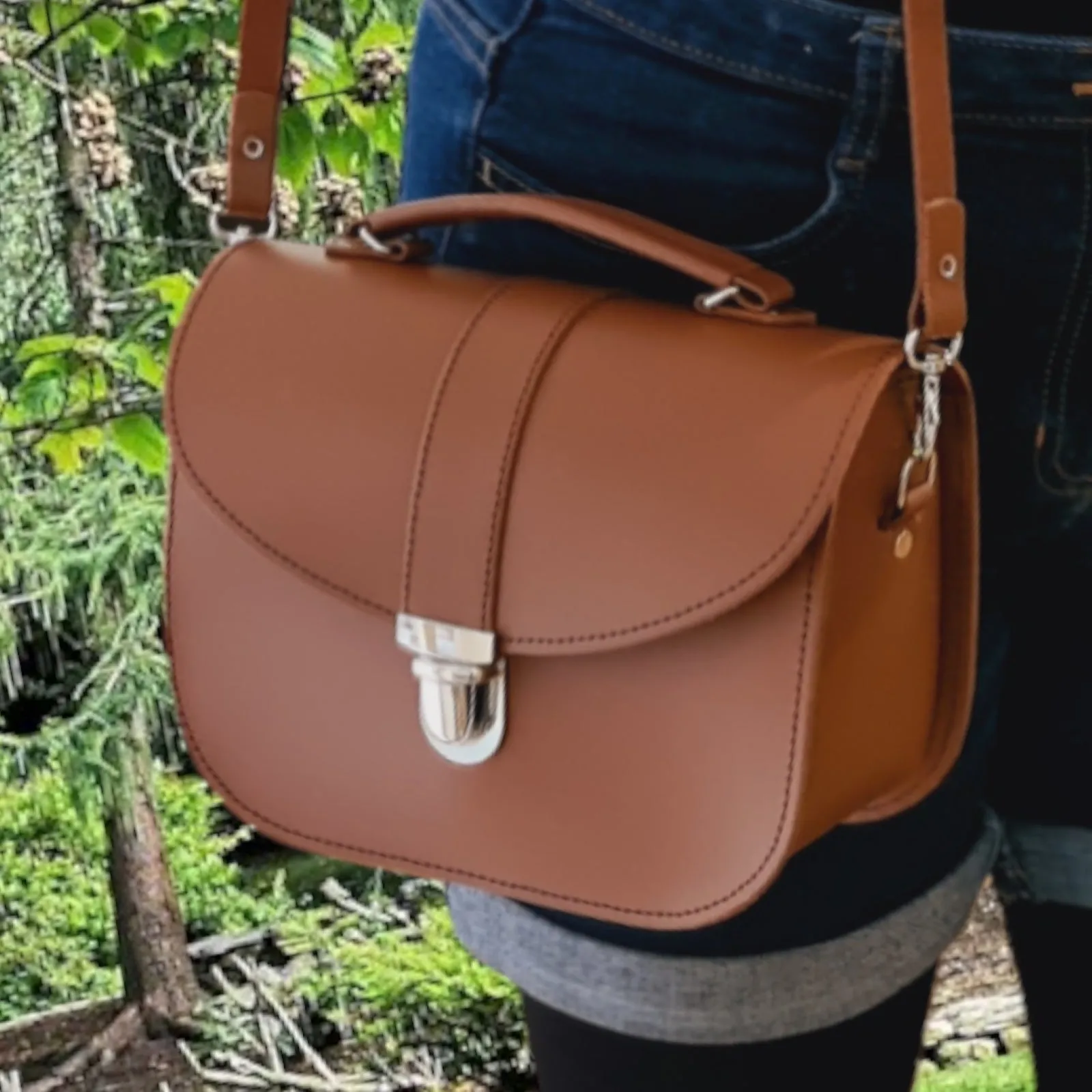 Olympia Handmade Leather Bag - Chestnut