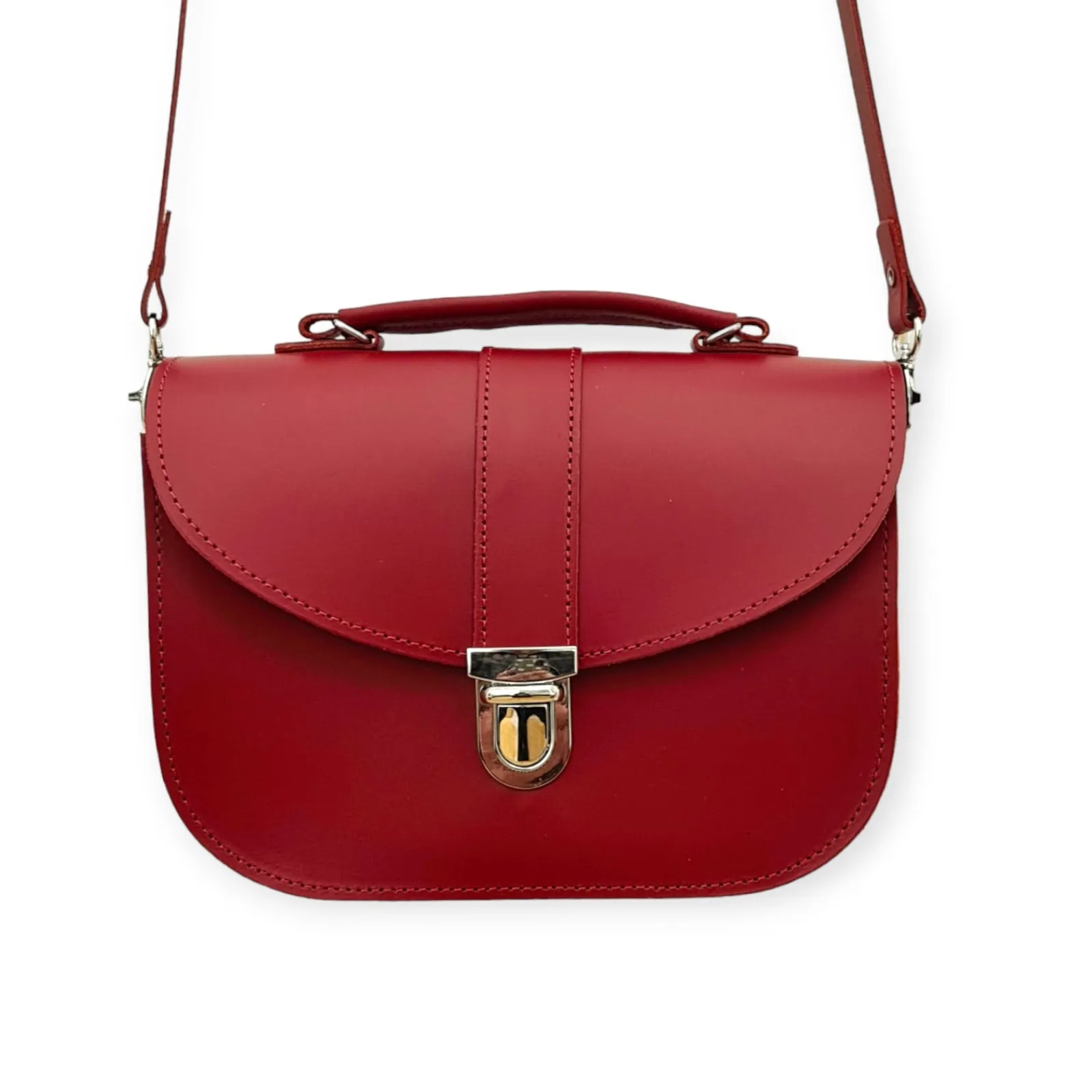 Olympia Handmade Leather Bag - Red