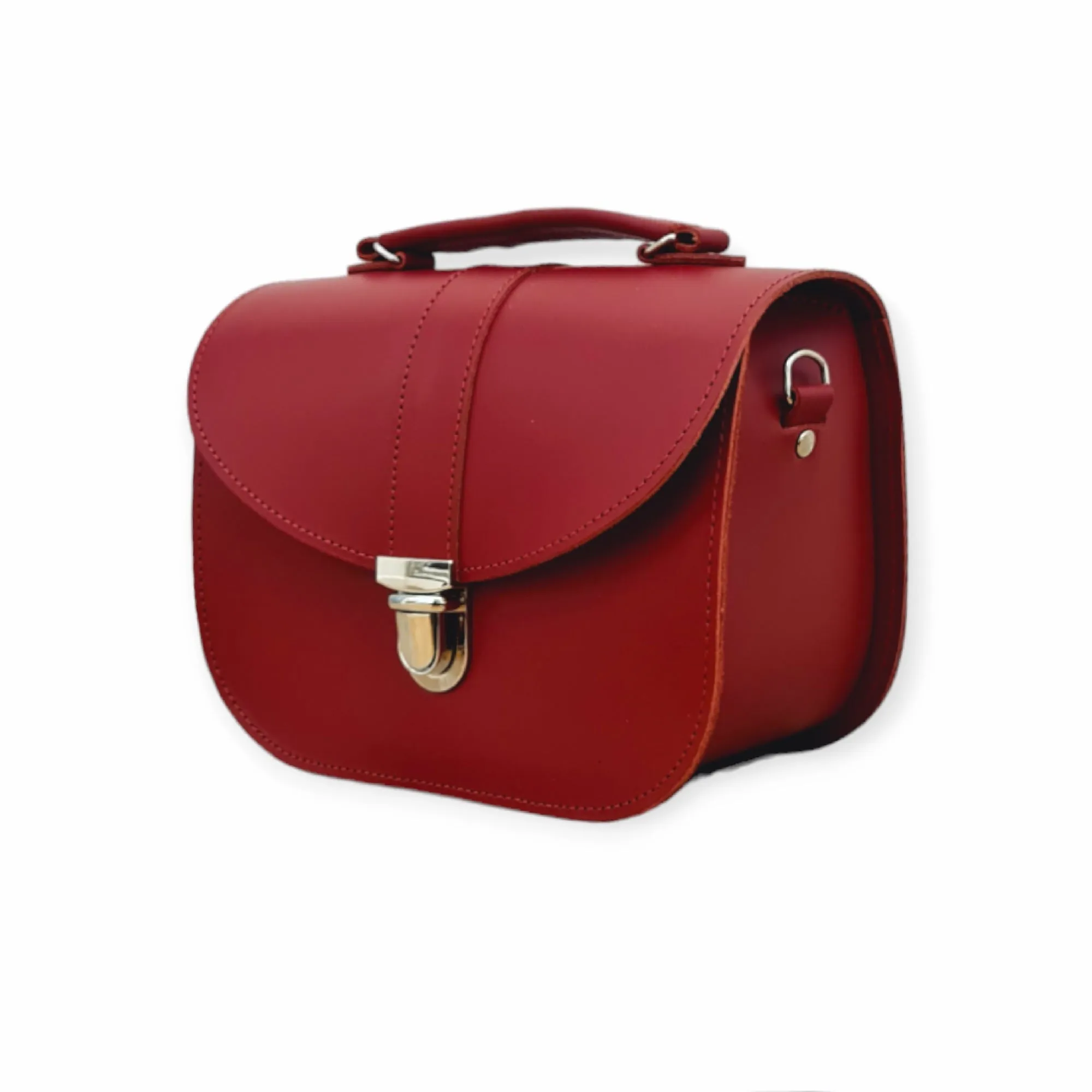 Olympia Handmade Leather Bag - Red