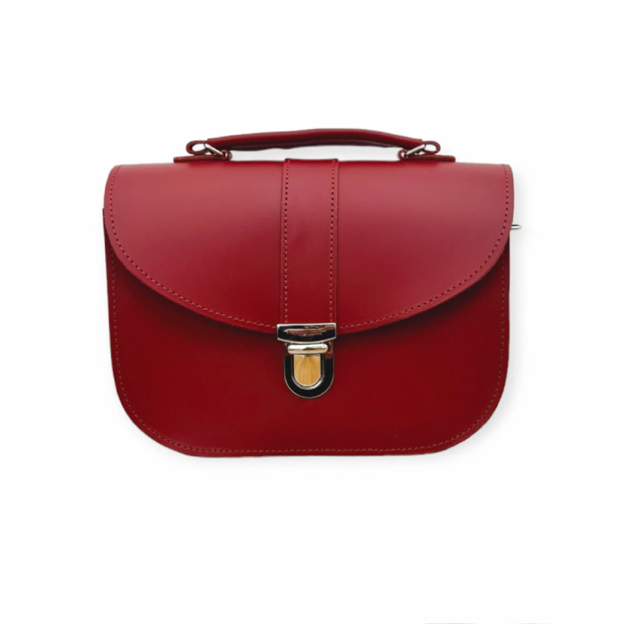 Olympia Handmade Leather Bag - Red