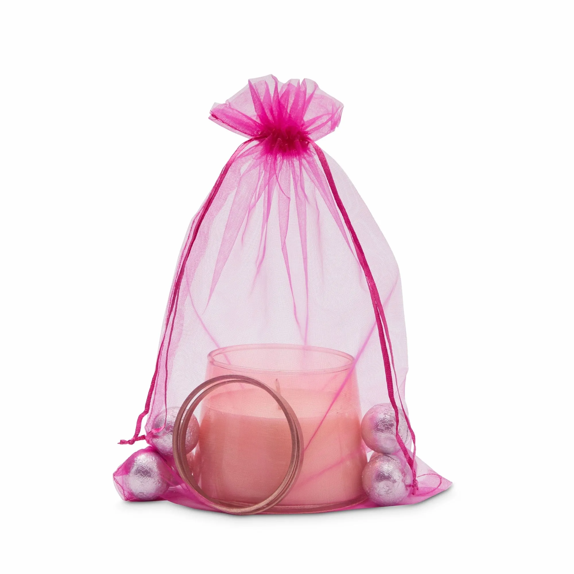 Organza Gift Bags with Drawstring, 8x12 Pouches for Party Favors (8 Colors, 100 Pack)