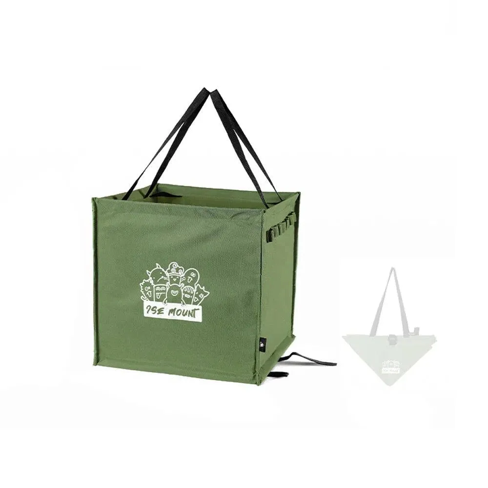 Outdoor Multifunctional Storage Bag Folding Canvas Handbag Camping Hiking Garbage Bin Large Capacity Picnic Storage Bag