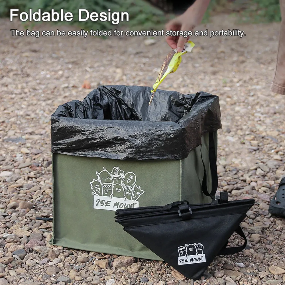 Outdoor Multifunctional Storage Bag Folding Canvas Handbag Camping Hiking Garbage Bin Large Capacity Picnic Storage Bag