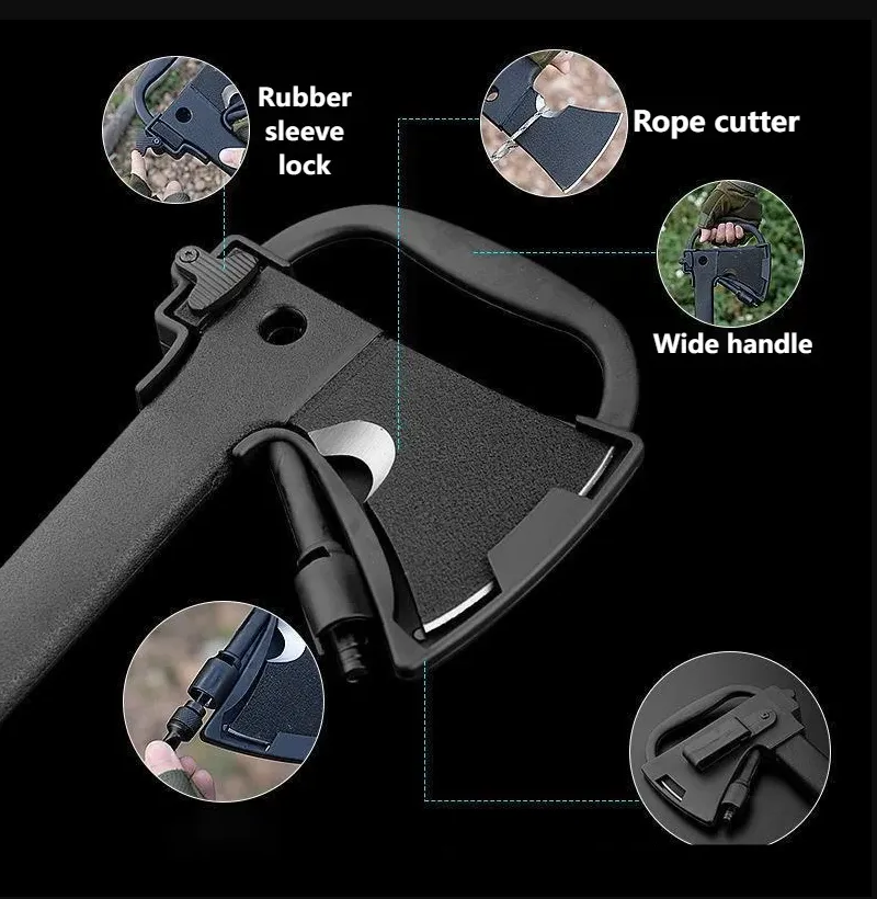 Outdoor Snake Eye Tactical Camping Hand Axe With Knife And Whistle Jg-93