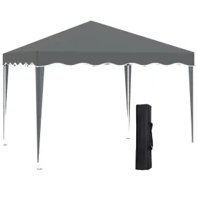 Outsunny 3x3(m) Pop Up Gazebo Marquee Tent for Garden w/ Carry Bag Grey