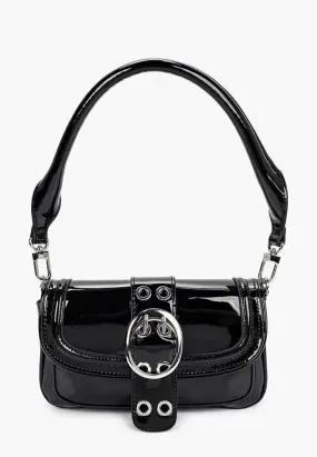 Patent Black Shoulder Bag