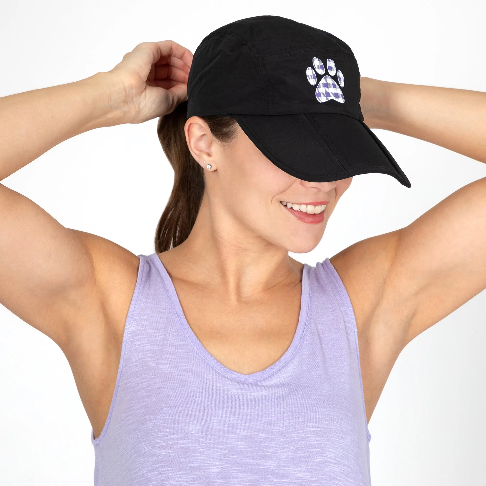 Paw Print Foldable Lightweight Baseball Cap