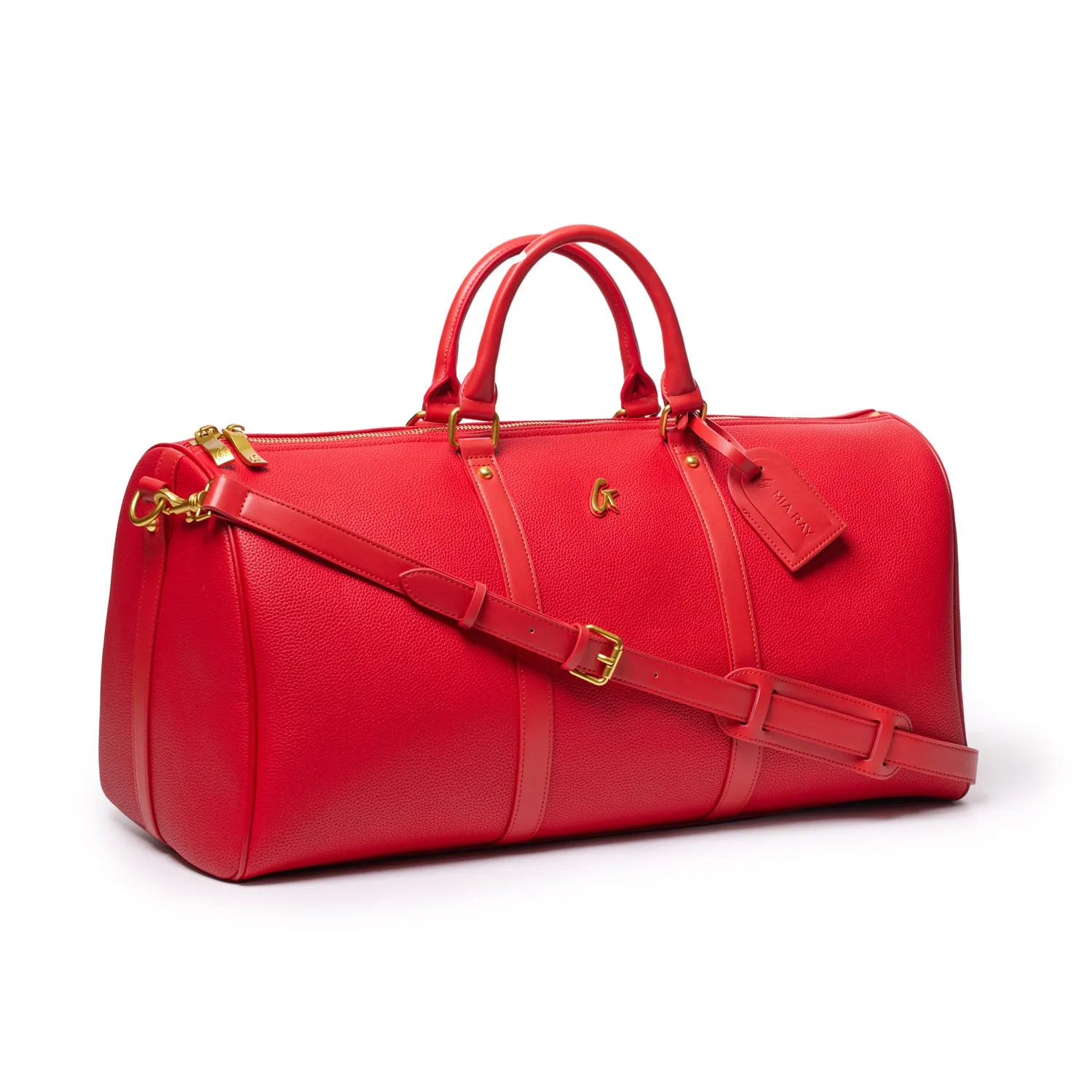 PEBBLE DUFFLE BAG - RED