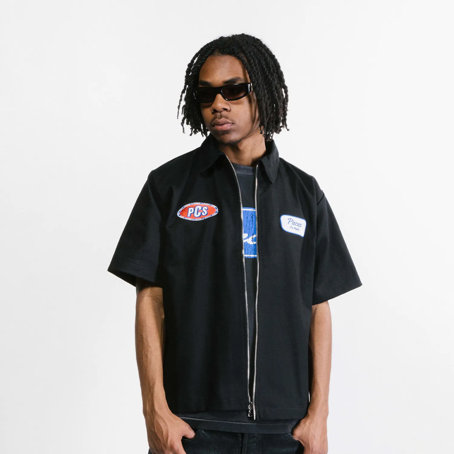 Pieces All American Mechanic Shirt Black