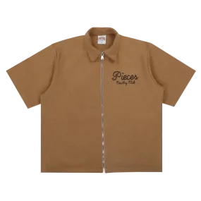 Pieces Country Club Zip Shirt Camel