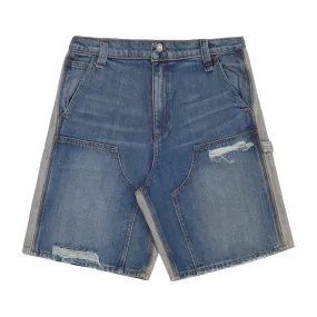 Pieces Harvey Split Carpenter Short Washed Indigo