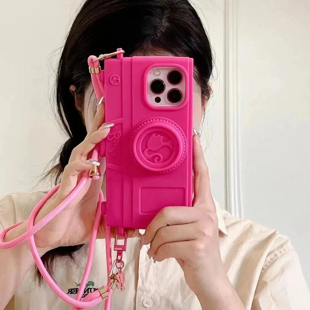 Pink Barbie Camera Bag Case (For iPhones)