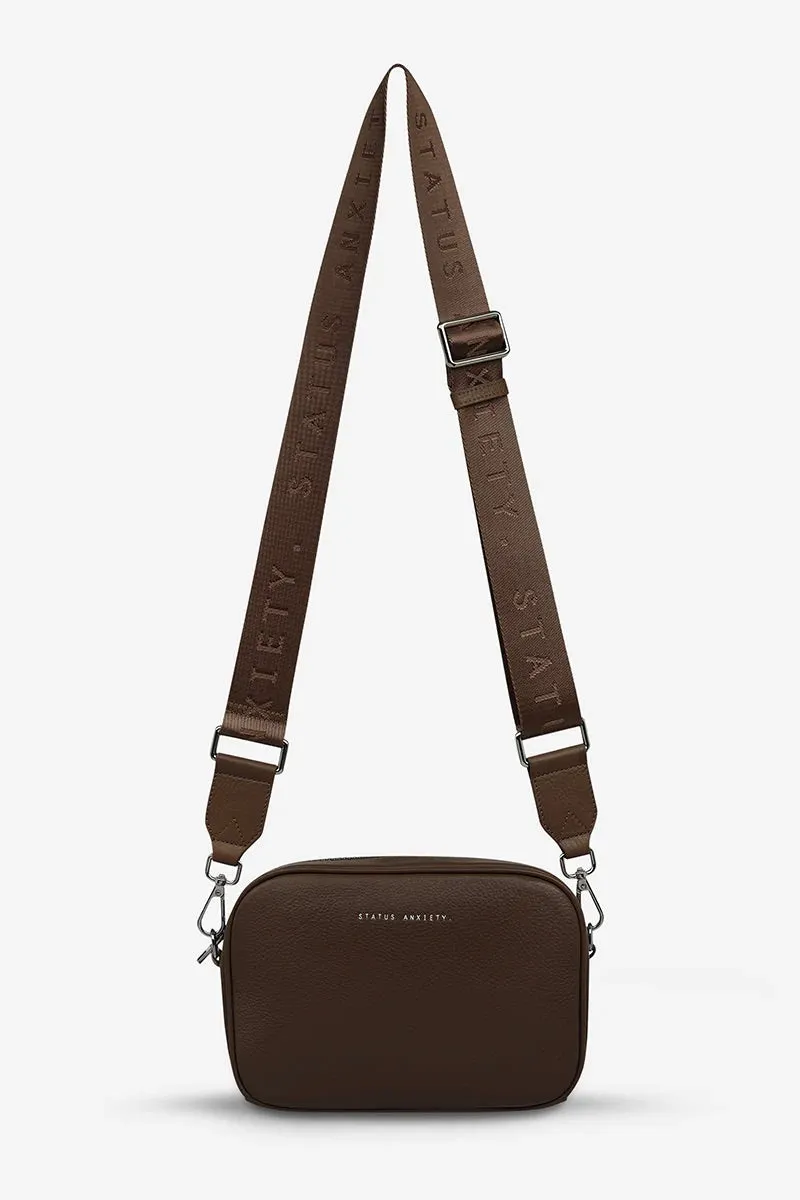 Plunder Cocoa Crossbody Bag Webbed Strap