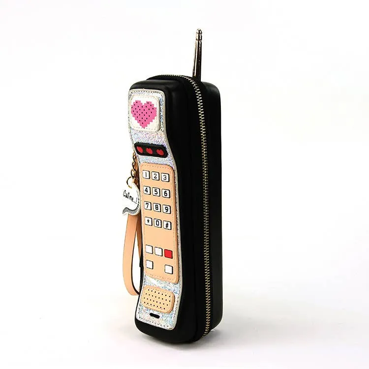 "Call Me" Retro Cell Phone Wristlet Purse