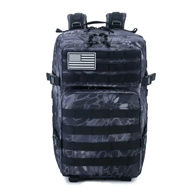 "Ultimate 45L Tactical Backpack: Your All-Weather Military Pack for Outdoor Adventures"