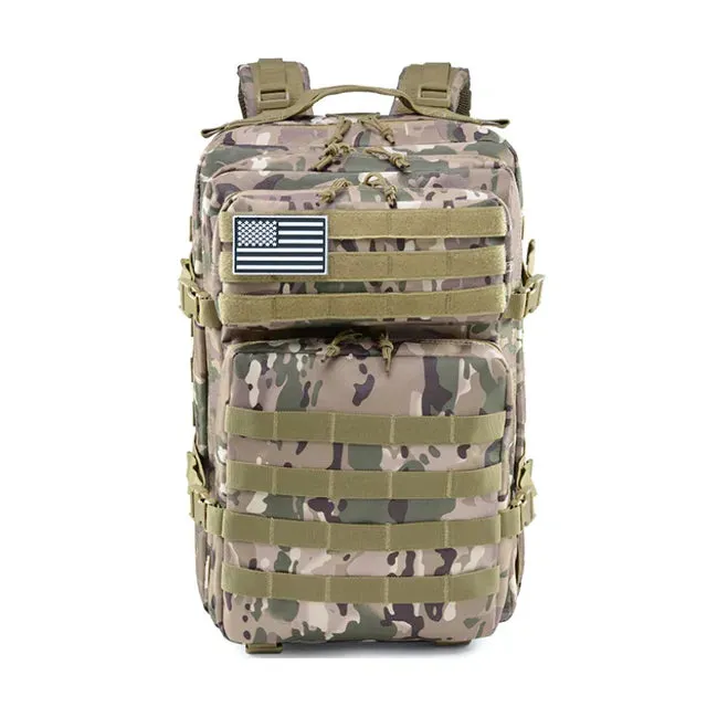 "Ultimate 45L Tactical Backpack: Your All-Weather Military Pack for Outdoor Adventures"