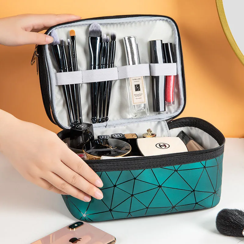 ravel Makeup Cosmetic Case Storage Bag Cosmetic Bag Portable Artist Storage Bag with Adjustable Dividers for Cosmetics Makeup