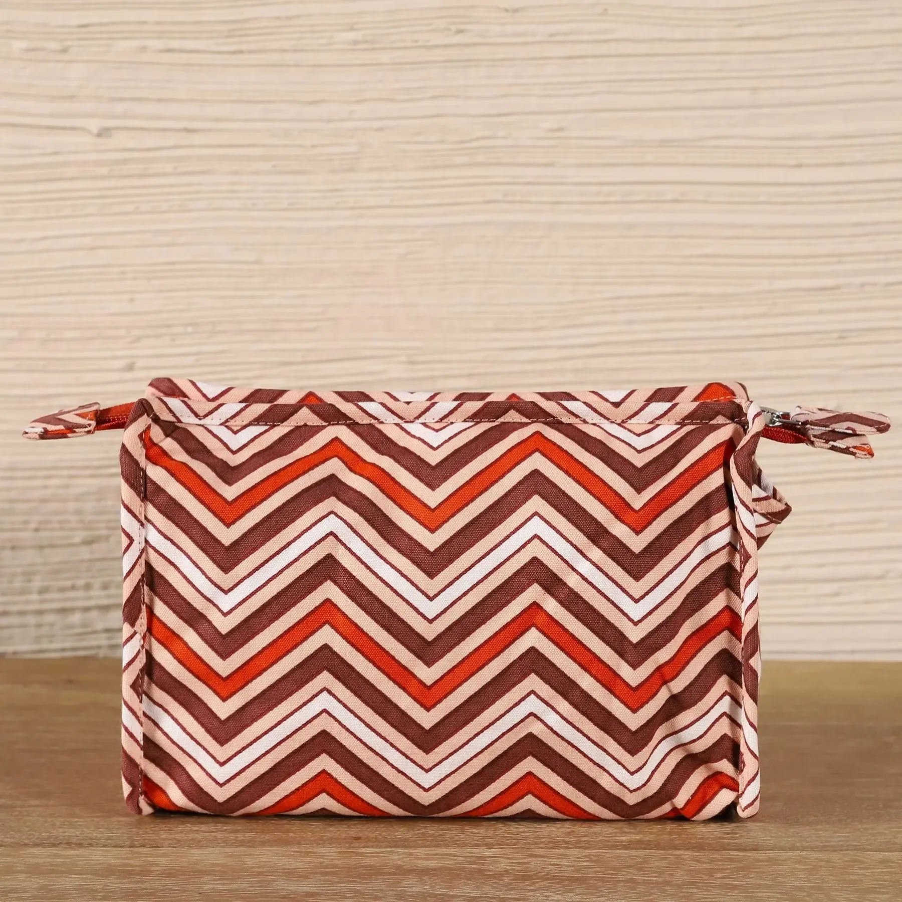 Red Color Cotton Toilet Bag