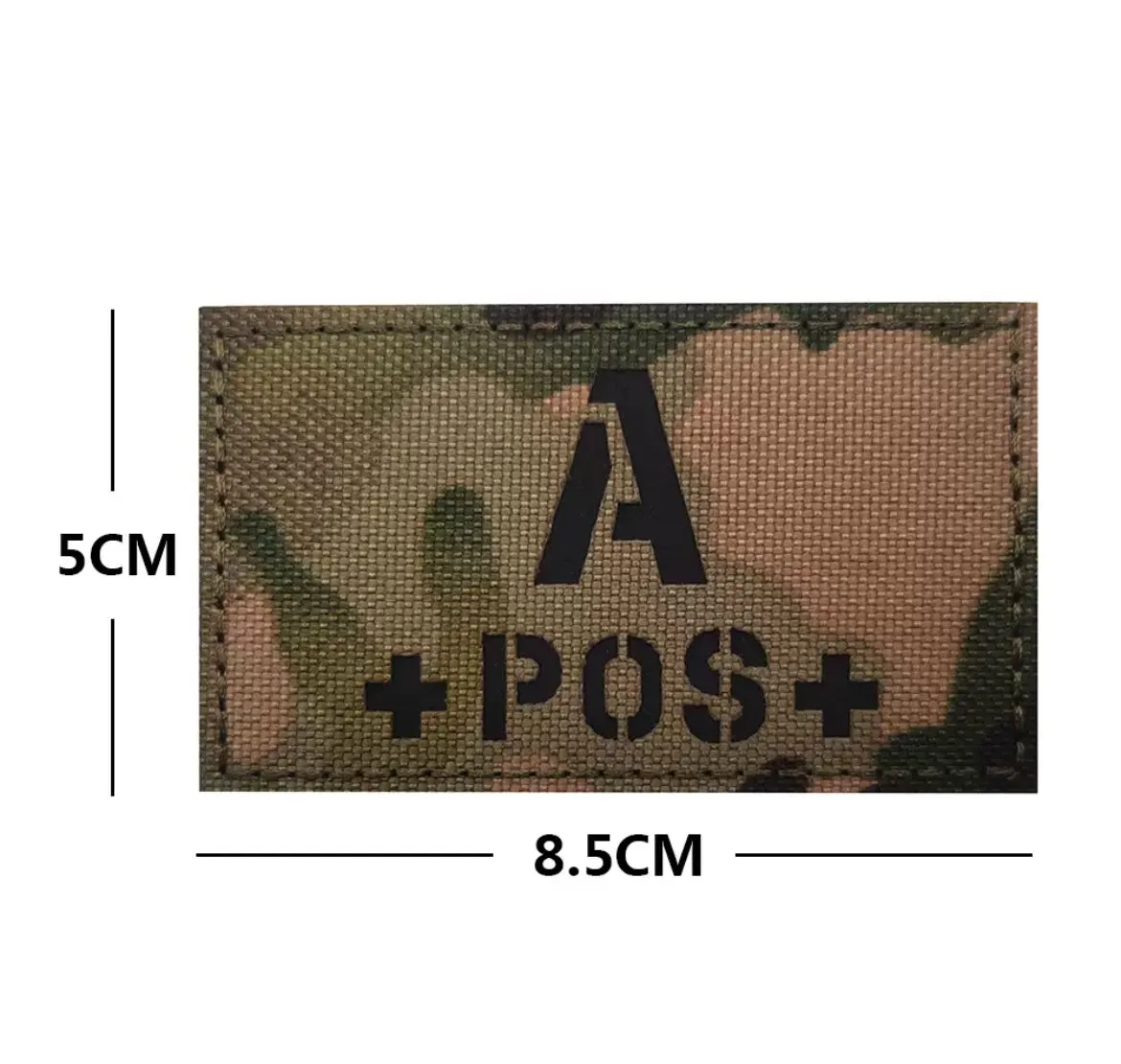 Reflective IR fabric blood type A B AB O  tactical morale badge Velcro armband backpack patch badge