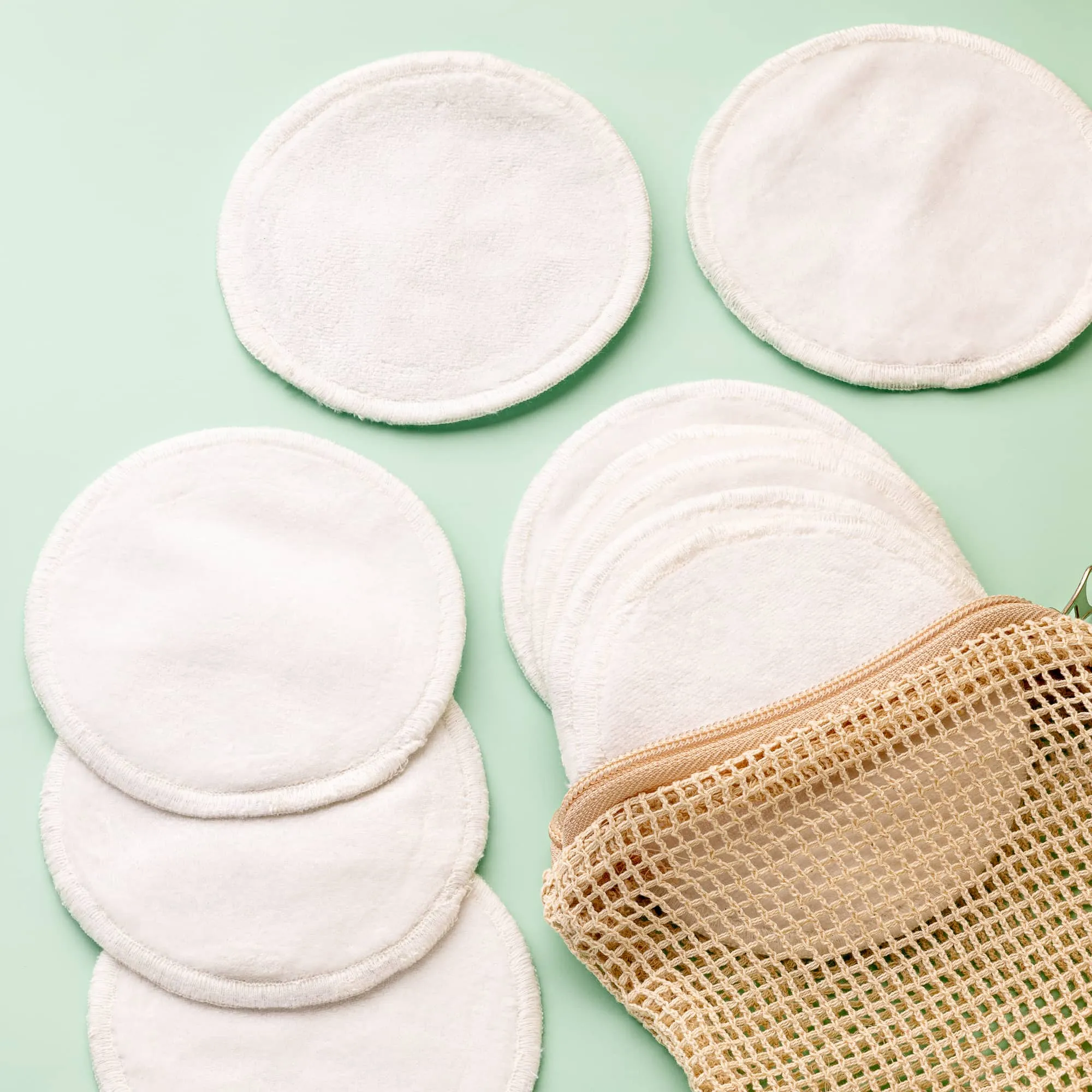 Reusable Cotton Pads for Face Care (Organic Cotton & Bamboo)