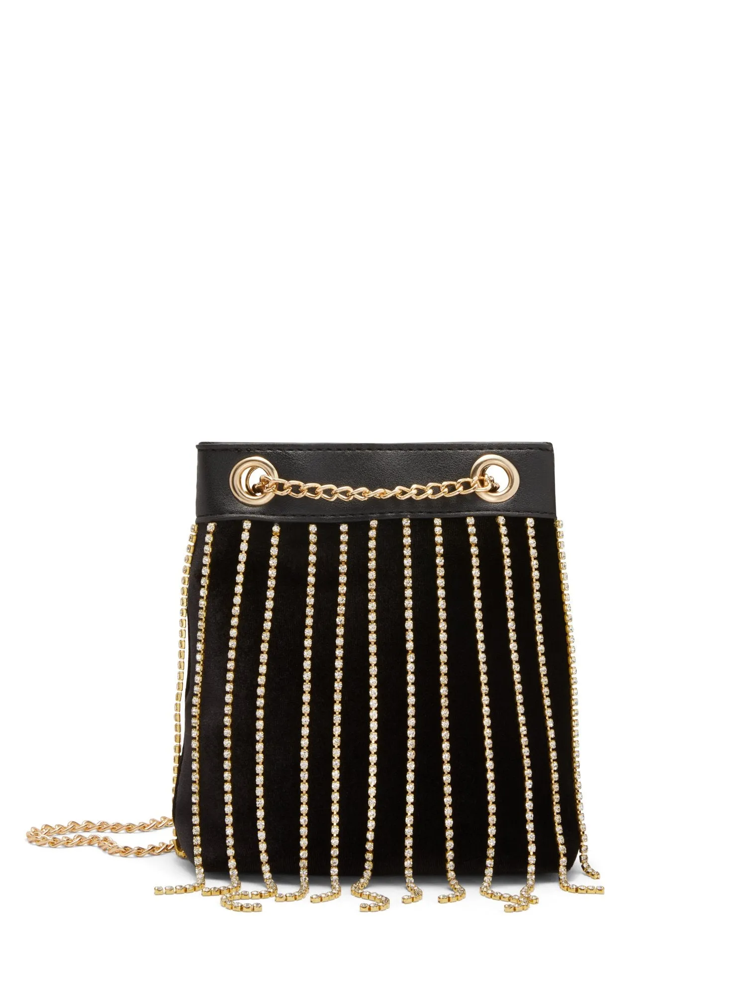 Rhinestone-Fringe Shoulder Bag