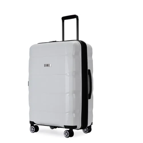 Richland Fashion Hand Luggage Lightweight PP Hard Shell Trolley Expandable Travel Suitcase with 4 Wheels - Medium 24"