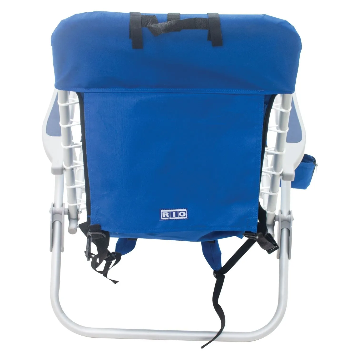 RIO | Lace up aluminum backpack chair- CROSS HATCH BLU