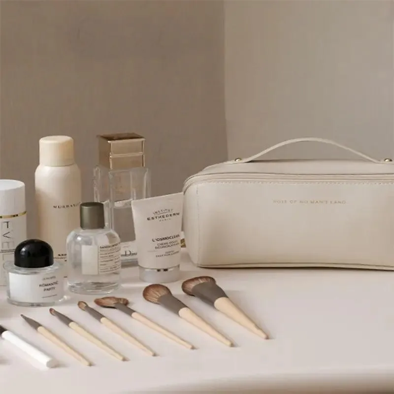 Rose - High-Capacity Leather Cosmetic Organizer