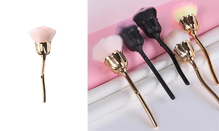 Rose Makeup Brush Gold And Pink