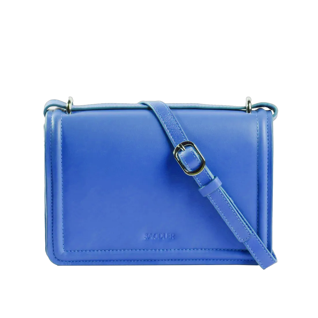 SADDLER "Kate" Leather Flapover Handbag - Dual  Function Strap,  Phone Pocket - RFID Protected