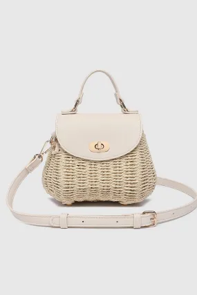 Sandy Raffia Crossbody Bag | Vanilla