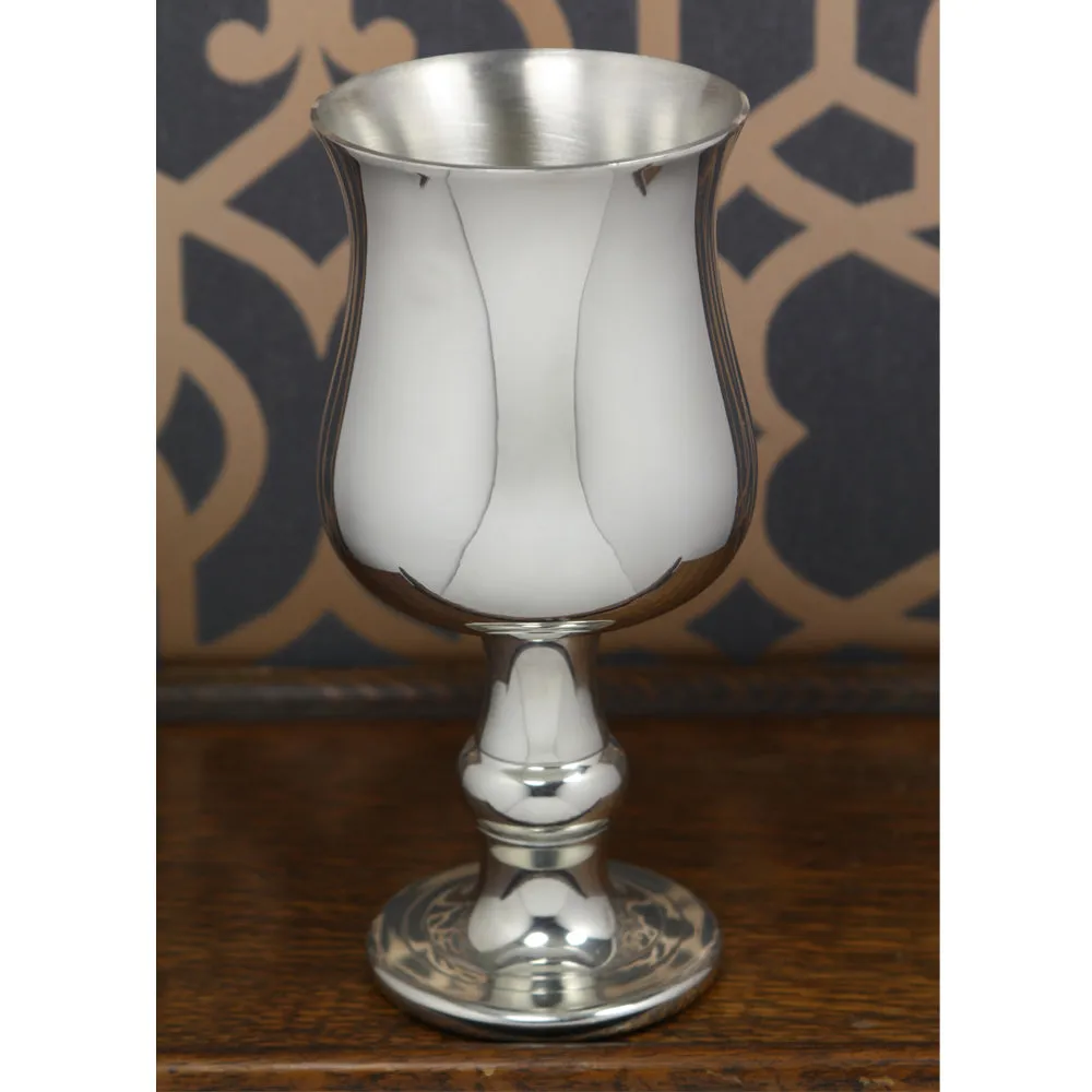 Small Traditional Pewter Wine or Port Goblet